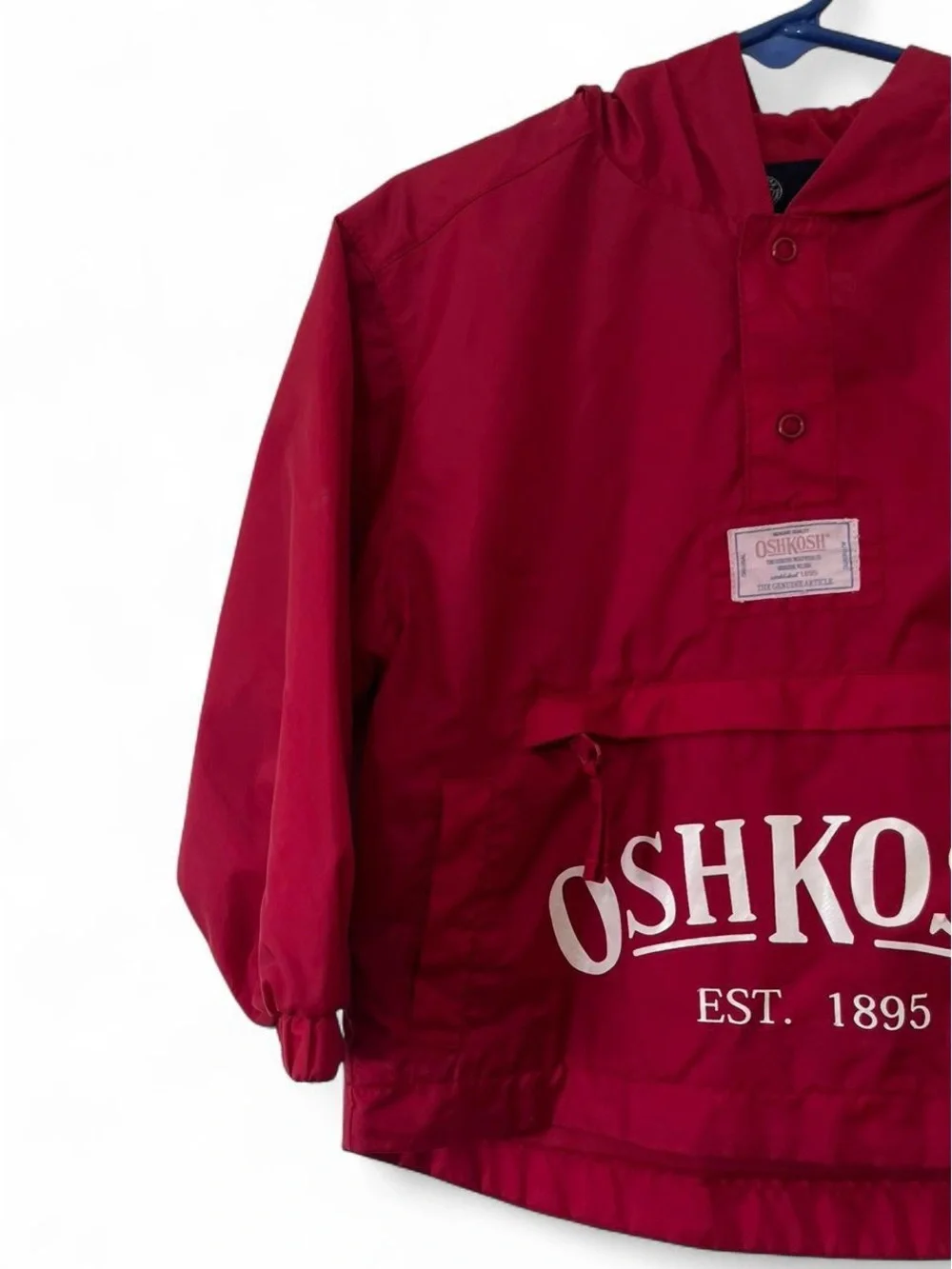 2T 3T 80’s 90’s Vintage Oshkosh Packable Lightweight Windbreaker Nylon Hoodie